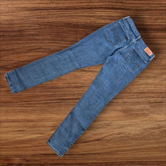 Levi's 311 Shaping Skinny Distressed Stretch Blue Jeans - Picture 3 of 7